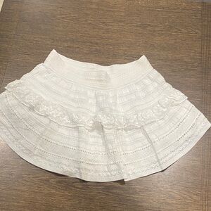 Aerie White Lace Skater Skirt